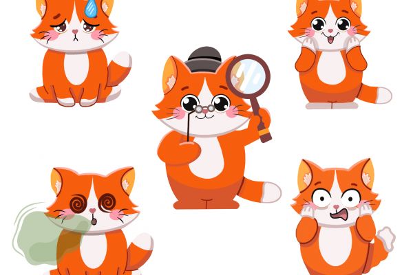 Разработка персонаж "рыжий котик"