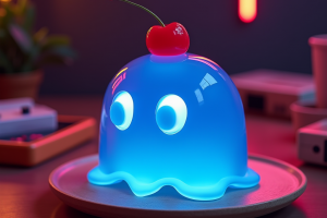 Ретро-игровой ужин (ИИ арт)