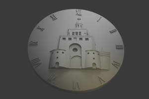 STL Модель часов для чпу станка