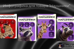 Инфографика для товара "Наушники"