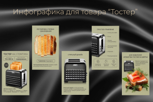 Инфографика для товара "Тостер"