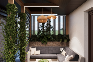 Навес над въездной группой дома