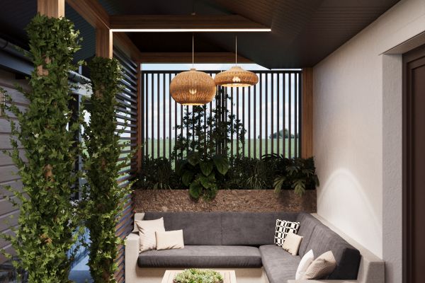 Навес над въездной группой дома