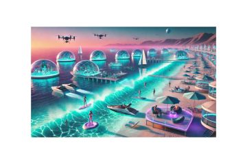 Летнее море. Футуризм. Иллюстрация