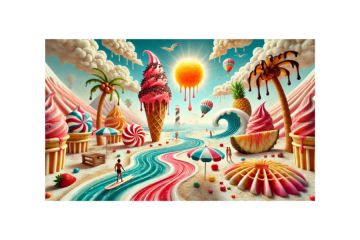 Гигантское мороженое. Сюрреализм