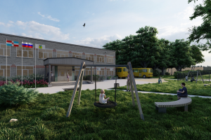 Визуализация для проекта территории школы в с. Сосновка