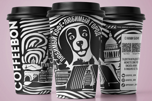 Дизайн стаканов для сети кофеен в СПб
