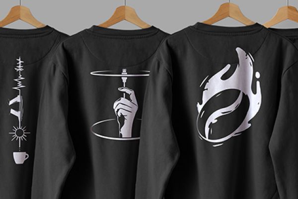 Дизайн мерча для сети кофеен в СПб