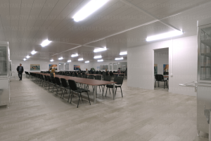 Городок строительный в пустыне - столовая (интерьеры)