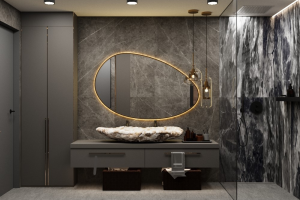 Дизайн интерьера санузла и душевой в доме г. Сысерть