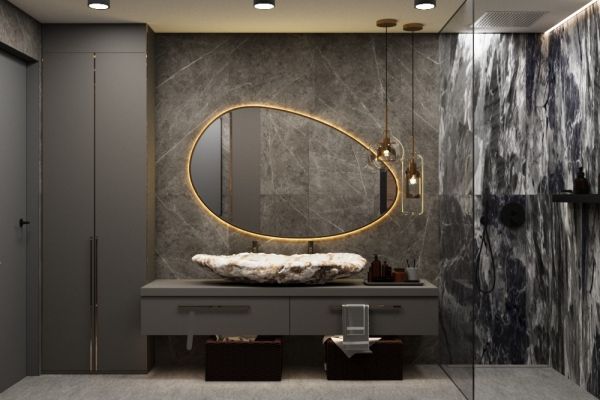 Дизайн интерьера санузла и душевой в доме г. Сысерть