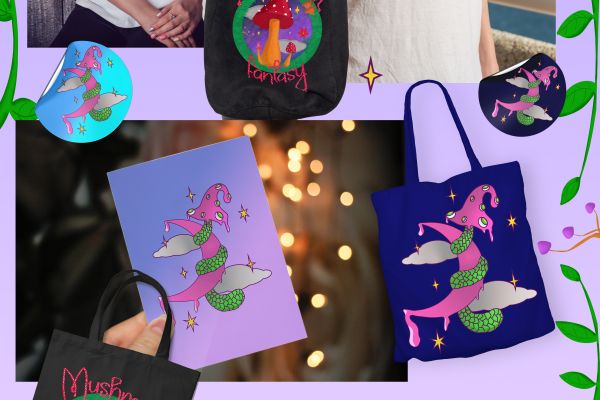 Разработка принта для одежды и мерча