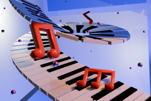 Абстрактная композиция из примитивов и их деформаций