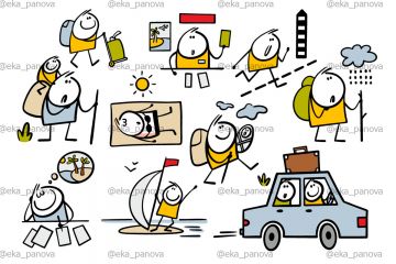 Векторные иллюстрации "Туризм"