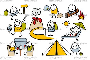 Векторные иллюстрации "Туризм"