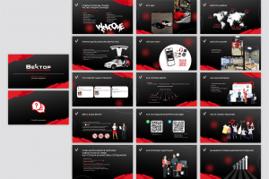 Дизайн оформление презентации для автошколы "Вектор"