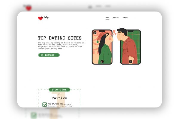 Сайт "Top Dating" зеленый