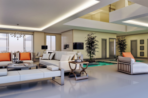 интерьер холла гостиницы