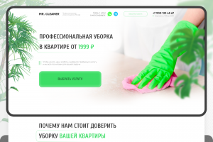 Лендинг для клининговой компании