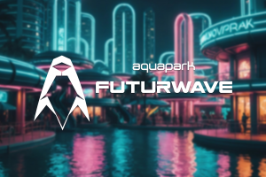 Логотип для футуристического аквапарка "FuturWave"