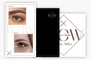 Подложки для соц. сетей и логотип для Yana Anfas (мастер-бровист), Португалия