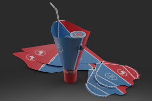 Разработка кроя упаковки фастфуда