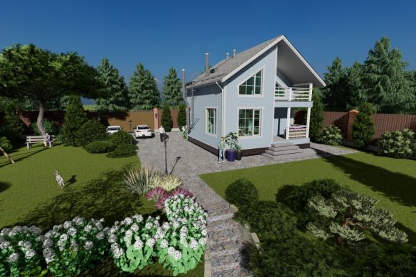 Проект участка 20 соток с перепадом высот