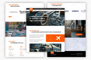 Лендинг на Тильде для Swiftcom ID (авиа запчасти), Индонезия