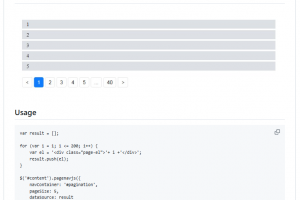 jQuery плагин для динамической пагинации