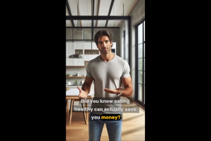 Информационный AI Shorts на тему правильного питания