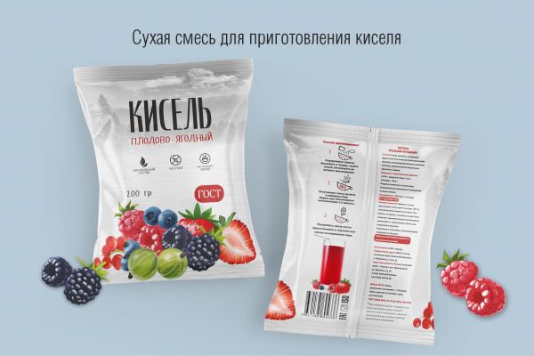 Разработка дизайна упаковки для киселя