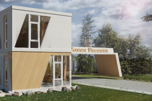 въездная группа в коттеджный поселок