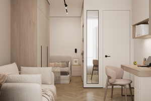 Дизайн интерьера детской комнаты в квартире  ЖК "Брусника"