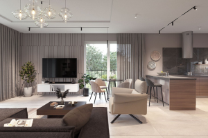 Интерьер гостиной в доме