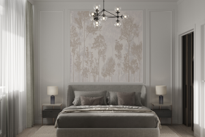 Спальня с гардеробной .