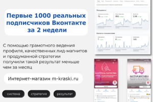 Первые 1000 подписчиков за 14 дней