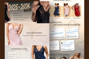 Разработка рич-контента для бренда женского белья VO