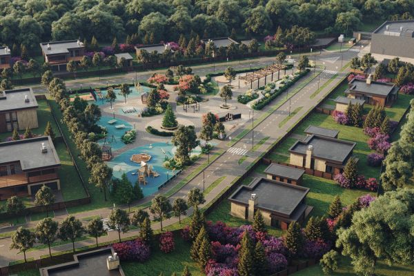 Эскизный проект коттеджного поселка