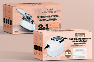 Дизайн упаковки для отпаривателя и пароочистителя