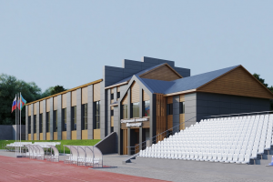 Концепция архитектурного-художественного решения фасадов здания спорткомплекса «Металлург» г. Гурьевск