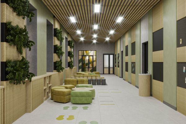 Интерьер. Коридор начальной школы