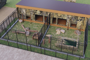 3D-визуализация вольера для медведей