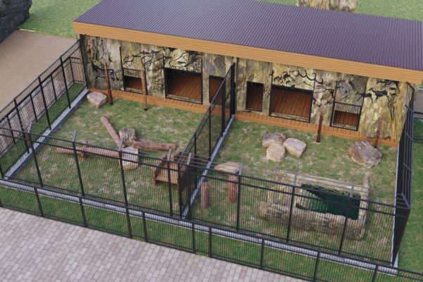 3D-визуализация вольера для медведей