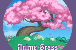 Аниме трава в blender