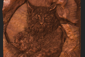 барельфе Рысь