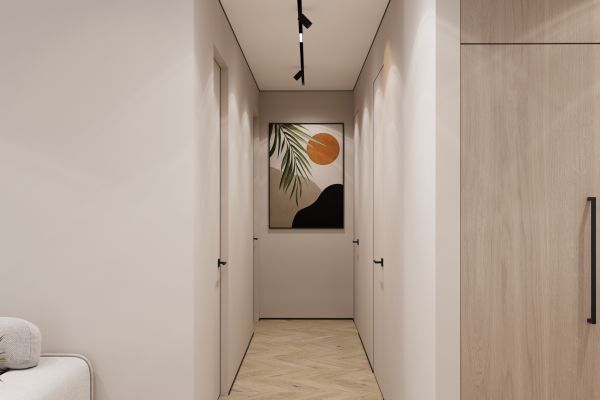 Дизайн интерьера холла в квартире  ЖК "Брусника"