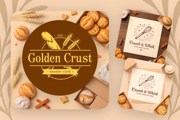 logo design, golden crust