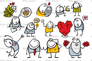 Векторные иллюстрации "Любовь"