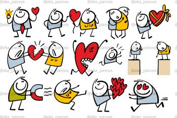 Векторные иллюстрации "Любовь"