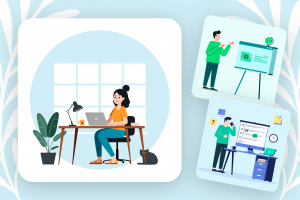 vector illustration, office